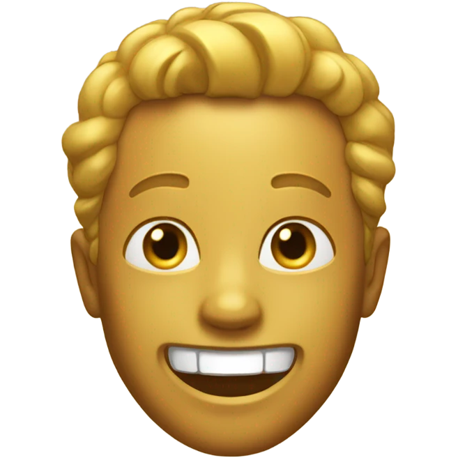 Golden smile emoji