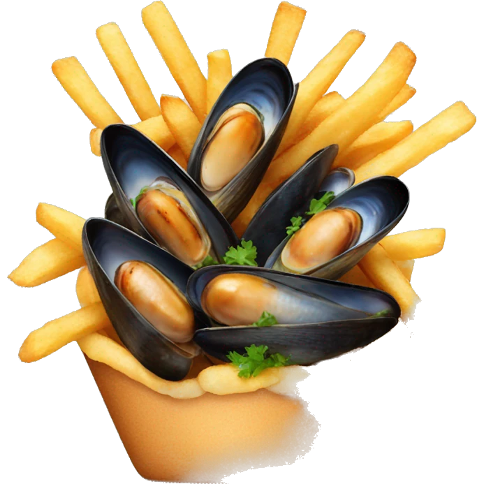 Mussels fries emoji