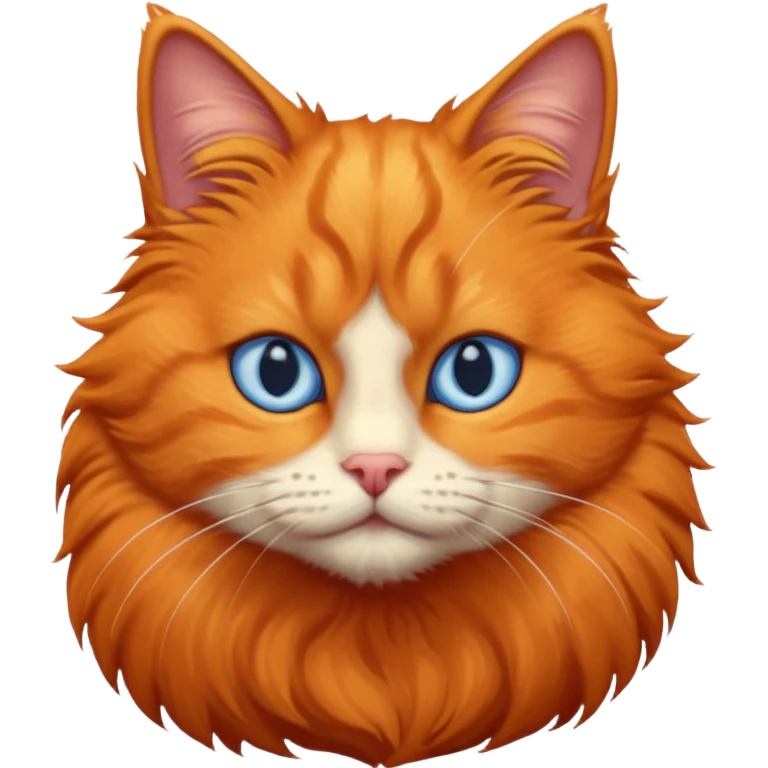 a ginger cat with blue, cunning eyes emoji