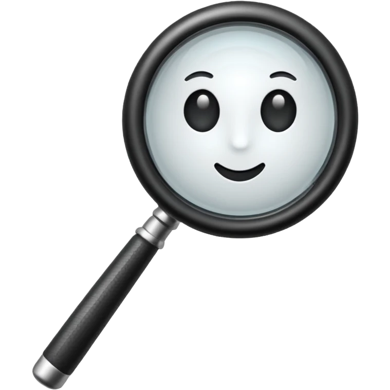 black Magnifying glass emoji emoji