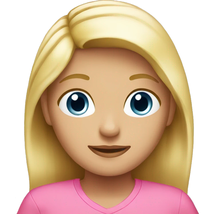 Blond girl with pink shirt emoji