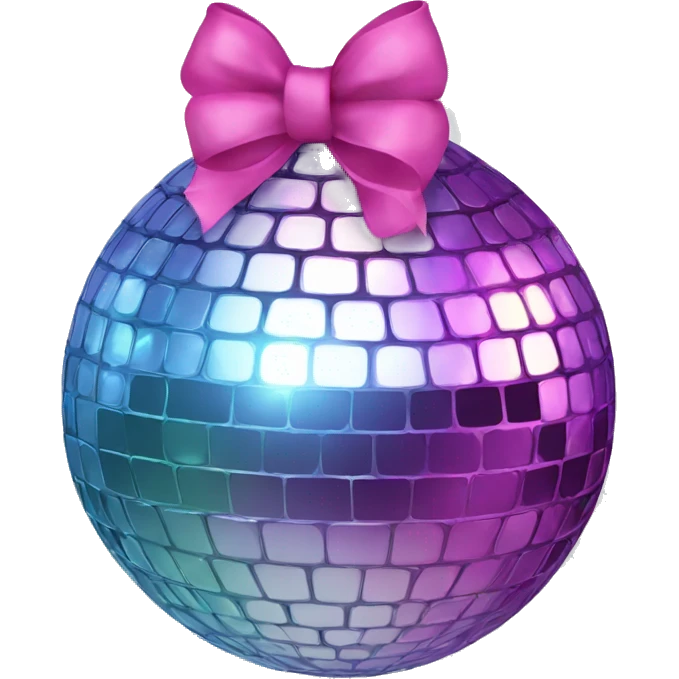 Disco ball with bow emoji