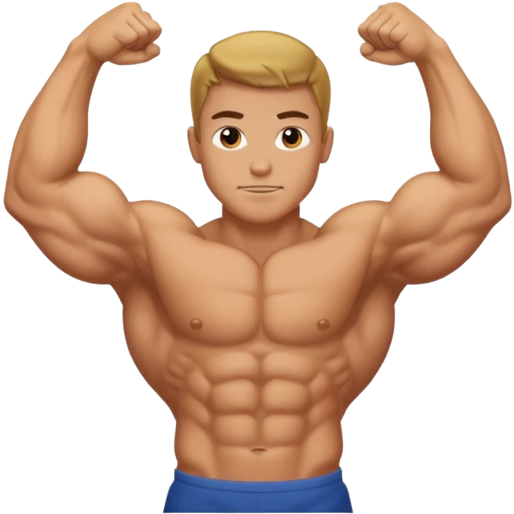 Flexing bicep with prison background emoji