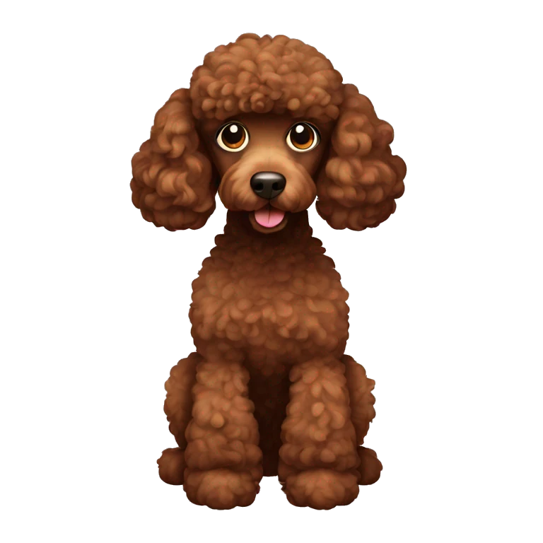 Brown poodle emoji