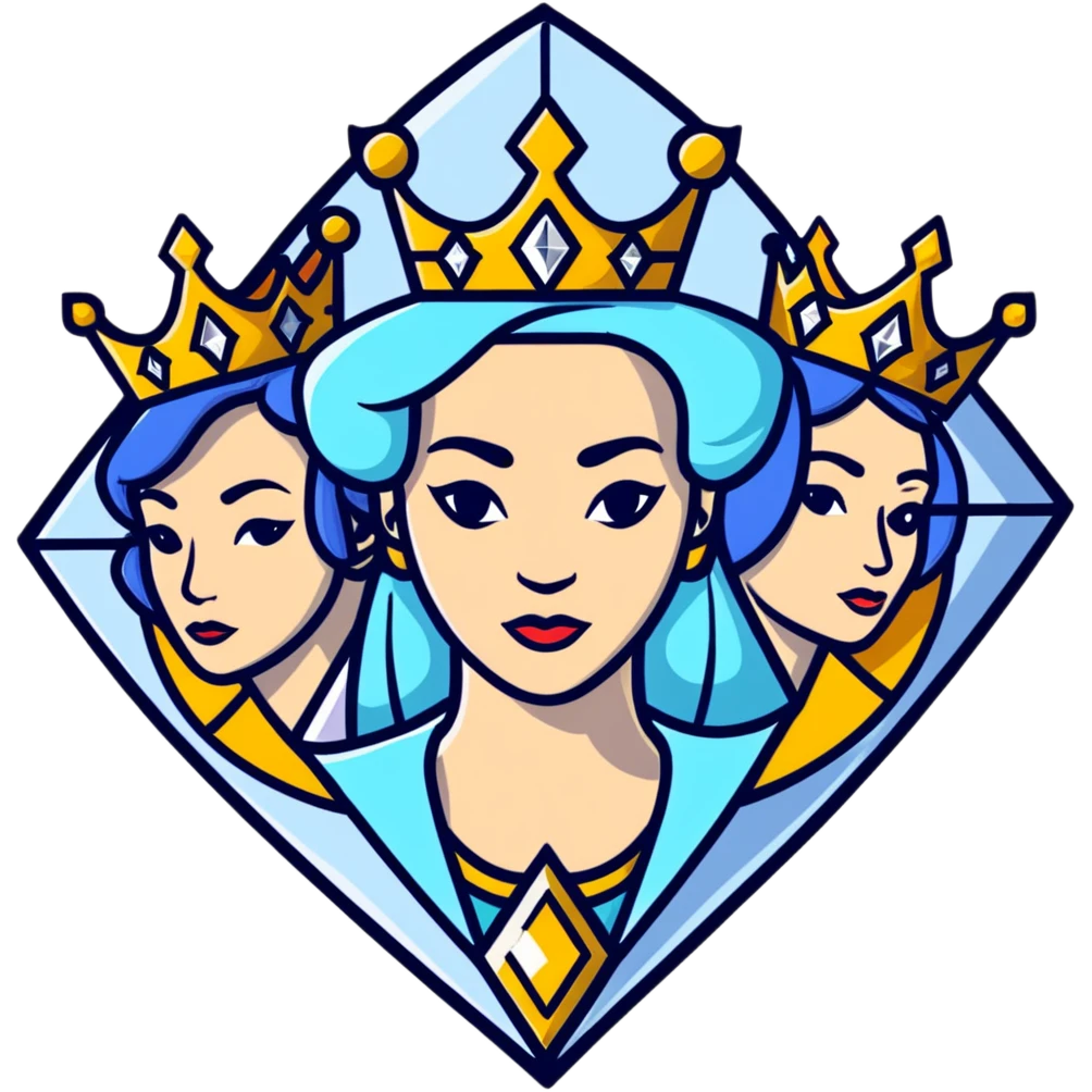Queen four faces in diamond formation from Bohemian Rhapsody emoji