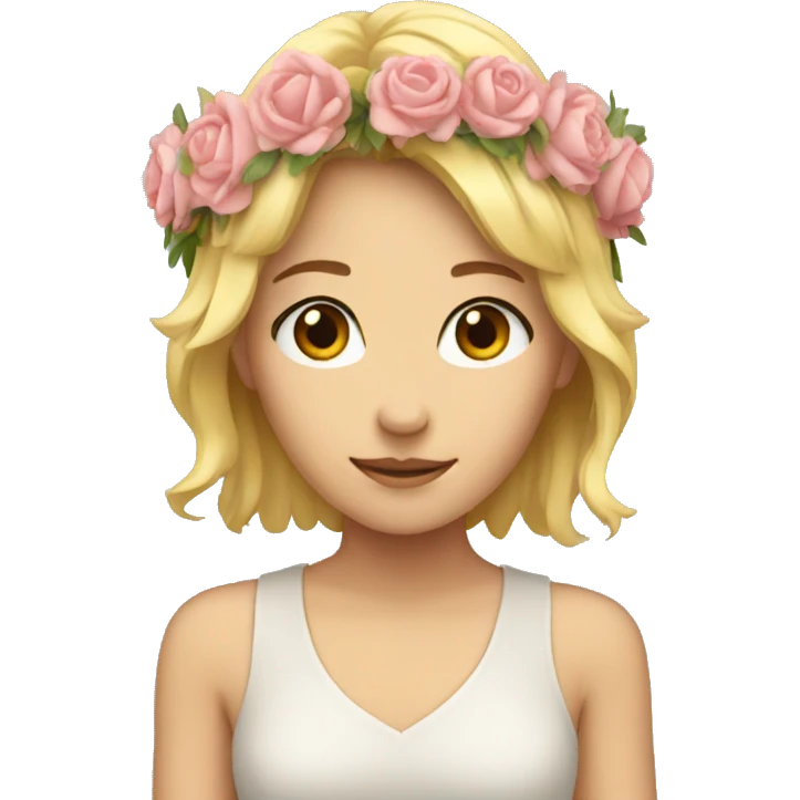 empty flower crown emoji