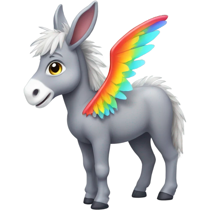 cute Donkey with dragon wings emoji