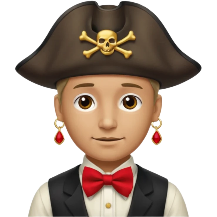 pirate with bow tie emoji