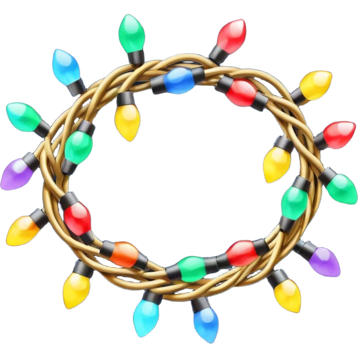 Christmas lights strand emoji