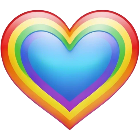Simple rainbow heart  emoji