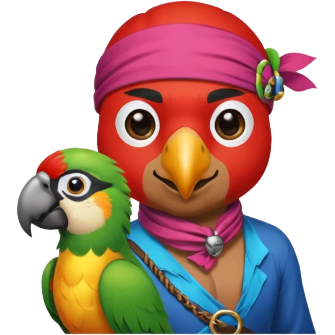 pirate and parrot emoji