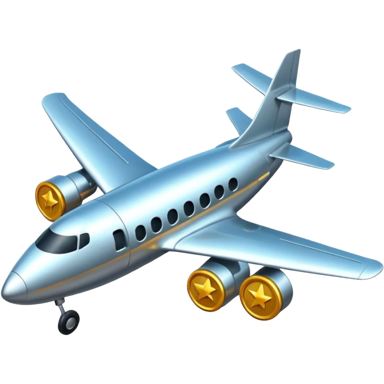 coin aircraft on surface emoji