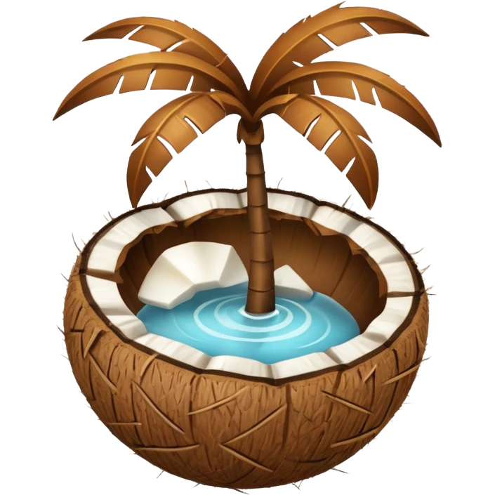 3d style cocnut emoji