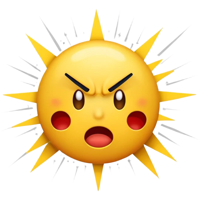 yellow round-faced angry emoji punching surprised emoji with comic-style impact effects including stars, motion lines, and a big 'POW!' burst, bold, expressive, playful emoji art style emoji