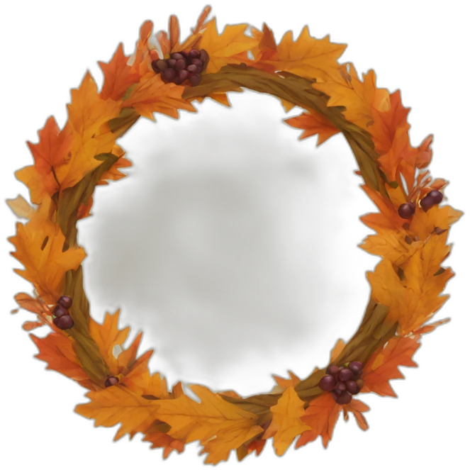 autumn wreath emoji