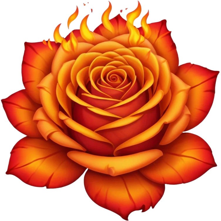 Rose  on fire dying emoji
