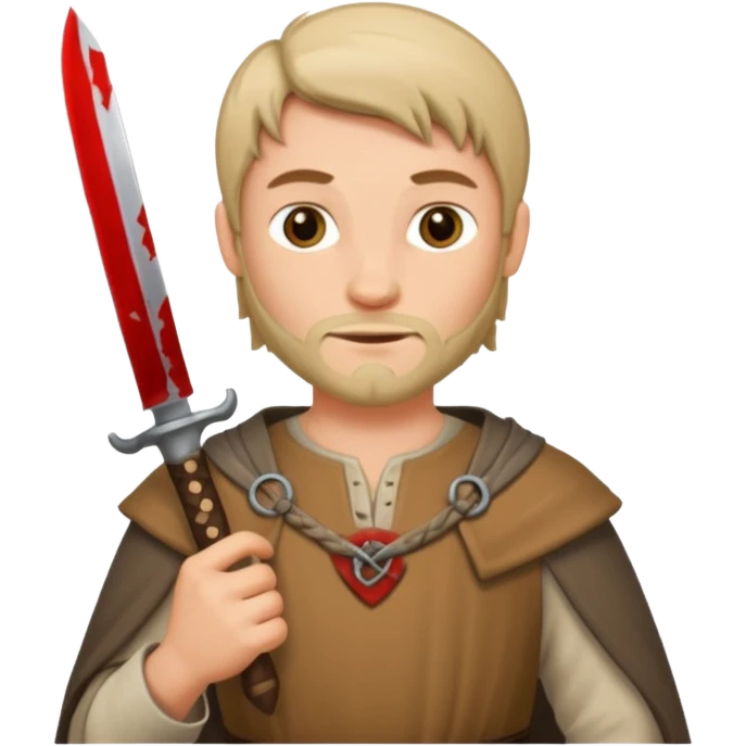 medieval man holding a knife emoji