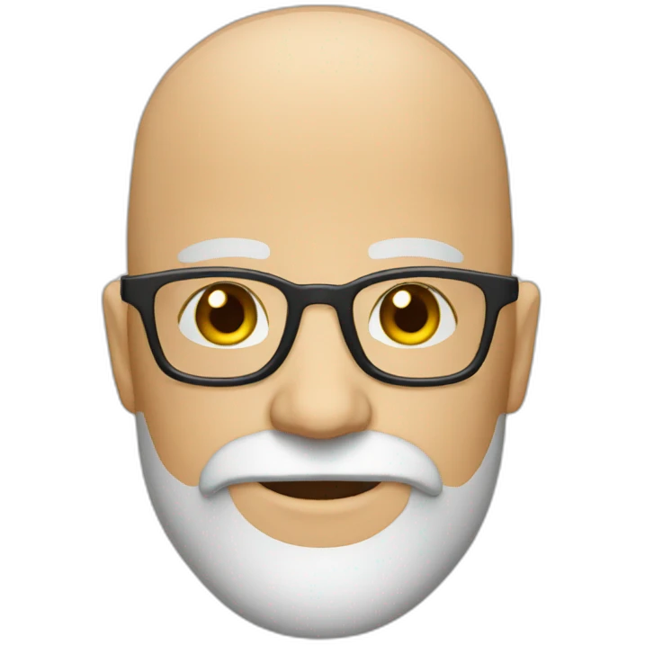 bald with long beard nerd emoji