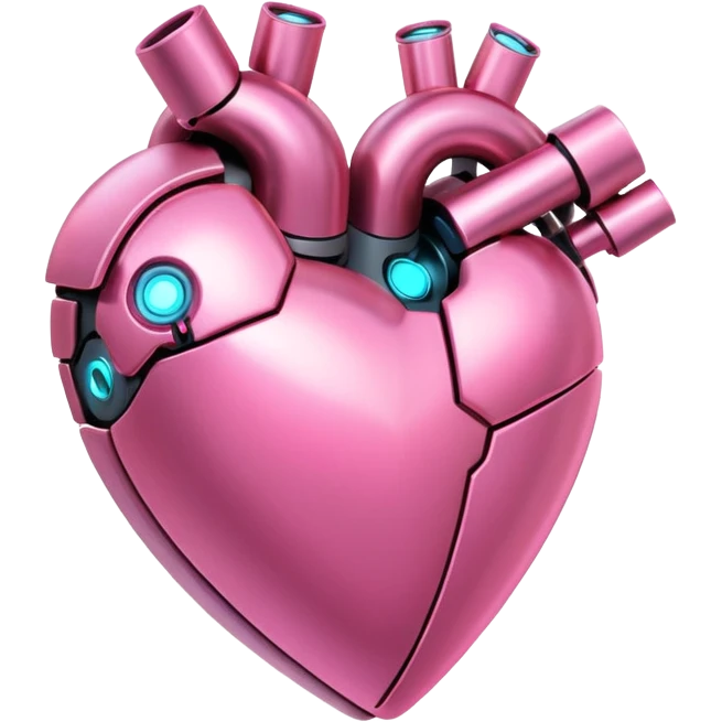 pink robotic heart emoji