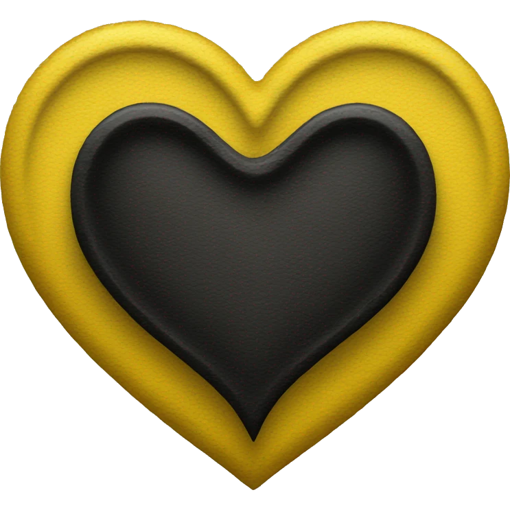 heart-deep-yellow-and-black-color emoji