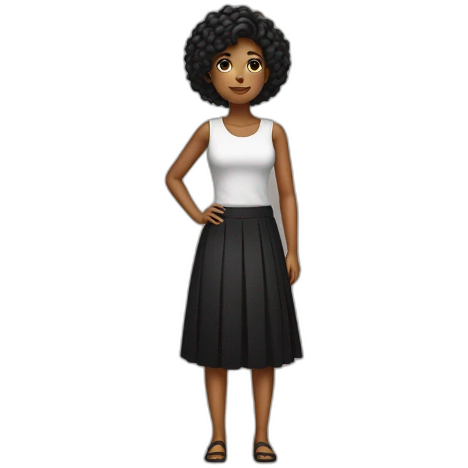 A black skirt only emoji