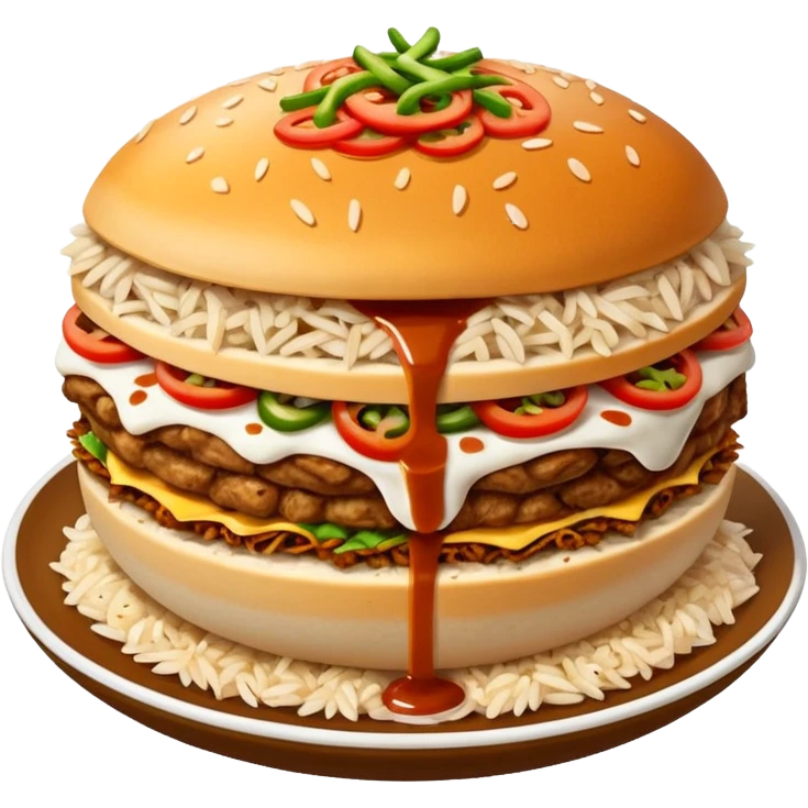 rice topped with döner emoji