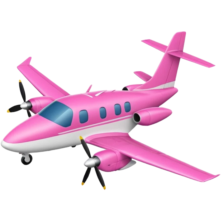 simple tiny pink turboprop aircraft outline emoji