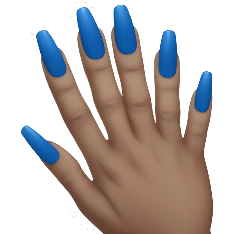 Blue nails emoji