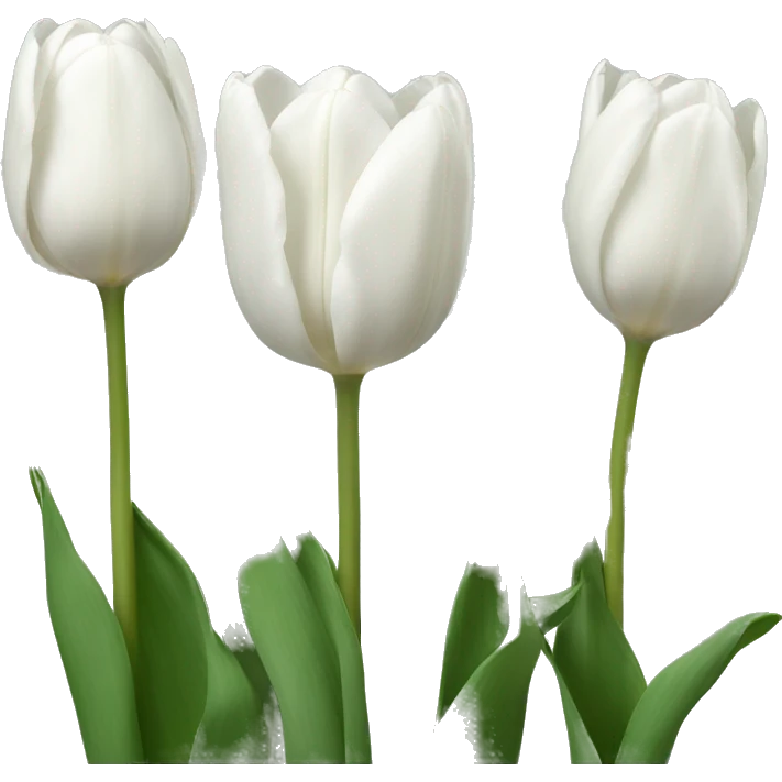 White tulips  emoji