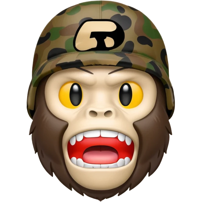 Сделай логотип Bape emoji