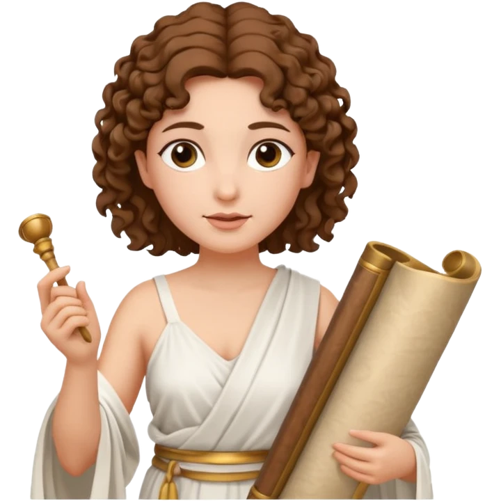 ancient greek woman with a scroll emoji