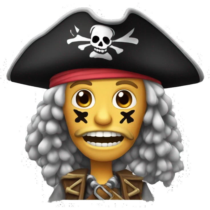Una calavera pirata  emoji