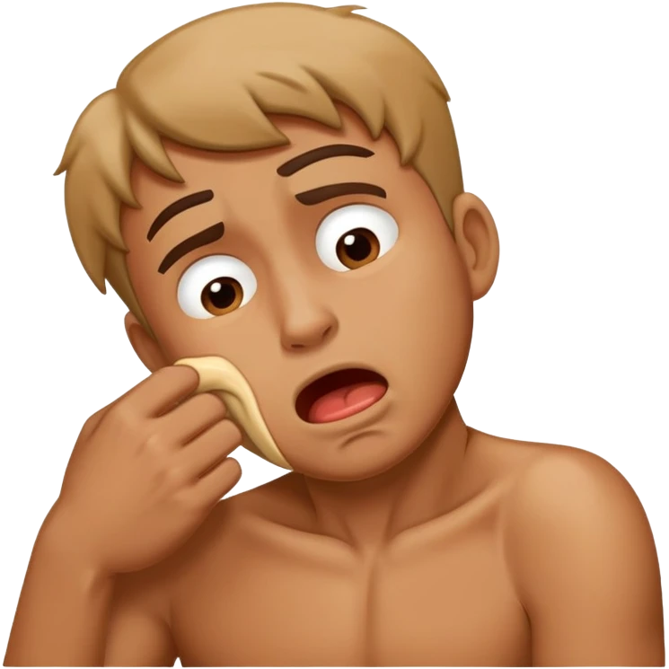 man choking himself  emoji
