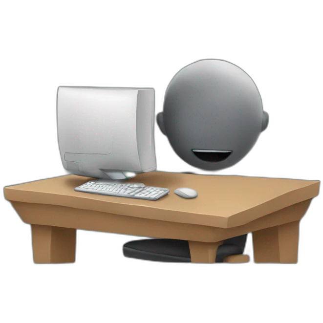 STRONG MAN WITH COMPUTER emoji