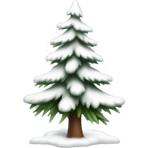  actual white fir christmas tree isolated.  emoji