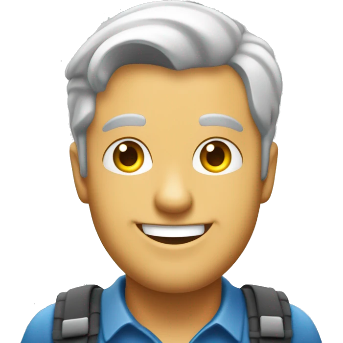 homme de trente ans souriant qui travaille dans l'immobilier emoji