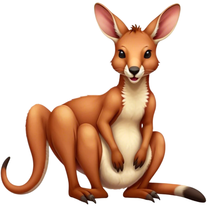 Cinematic Cute Yawning Adult Red Kangaroo Portrait Emoji, Head tilted slightly with a dramatic, wide-open yawn, showcasing a sturdy, reddish form with a distinct camel-shaped head, a relaxed elongated snout, and sleepy, half-closed eyes, Simplified yet irresistibly adorable features, highly detailed, glowing with a soft, cozy outback glow, high shine, relaxed yet expressive, stylized with a dash of whimsical charm, soft glowing outline, capturing the essence of a drowsy yet affectionate kangaroo that appears ready to stretch and yawn its way out of the screen! emoji