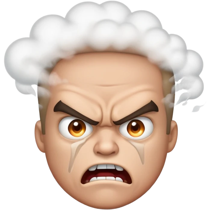 angry mood face with steam coming out emoji