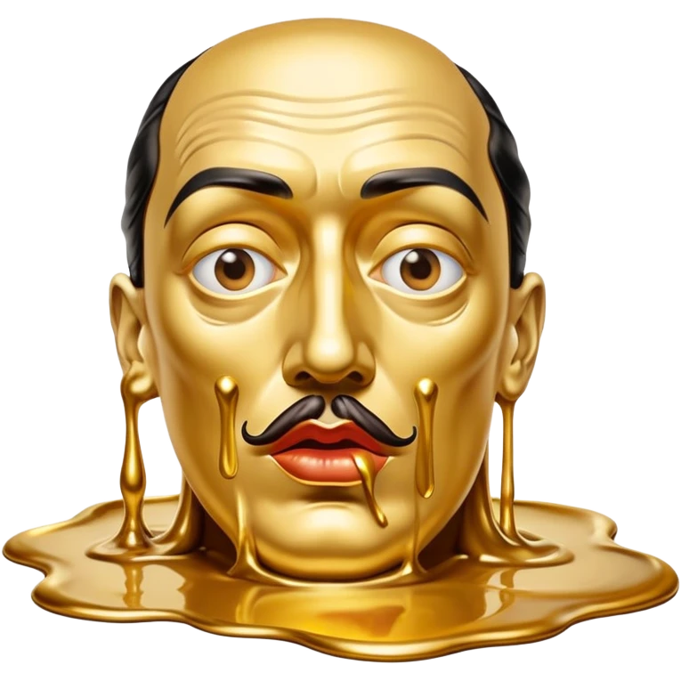 Salvador Dali Melting gold SPAM slop lips emoji