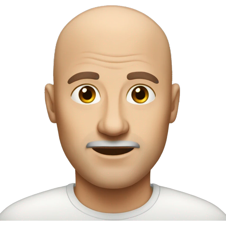 A bald man in the toiletter emoji