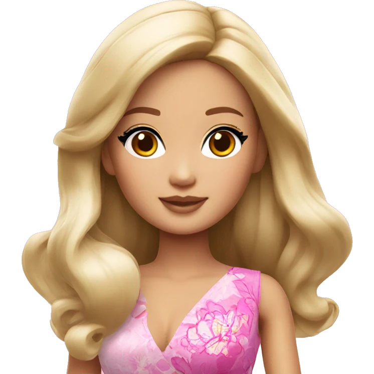 Beautiful Barbie asian emoji