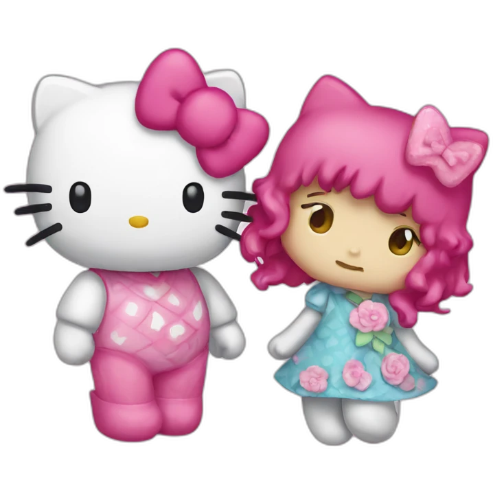 Hello kitty love emoji