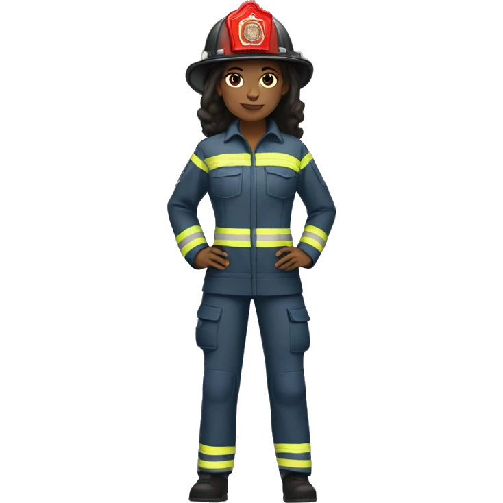 fullbody wear firefighter uniforms woman emoji