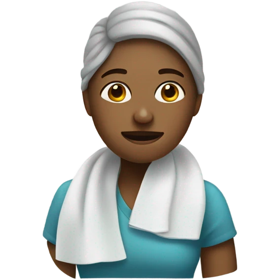 Sick woman feeling better emoji