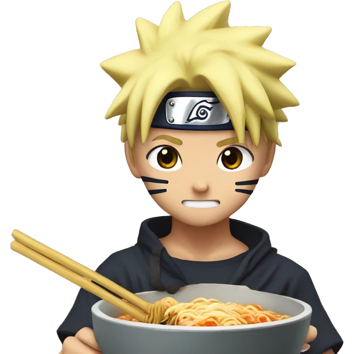 Naruto eating ramen emoji