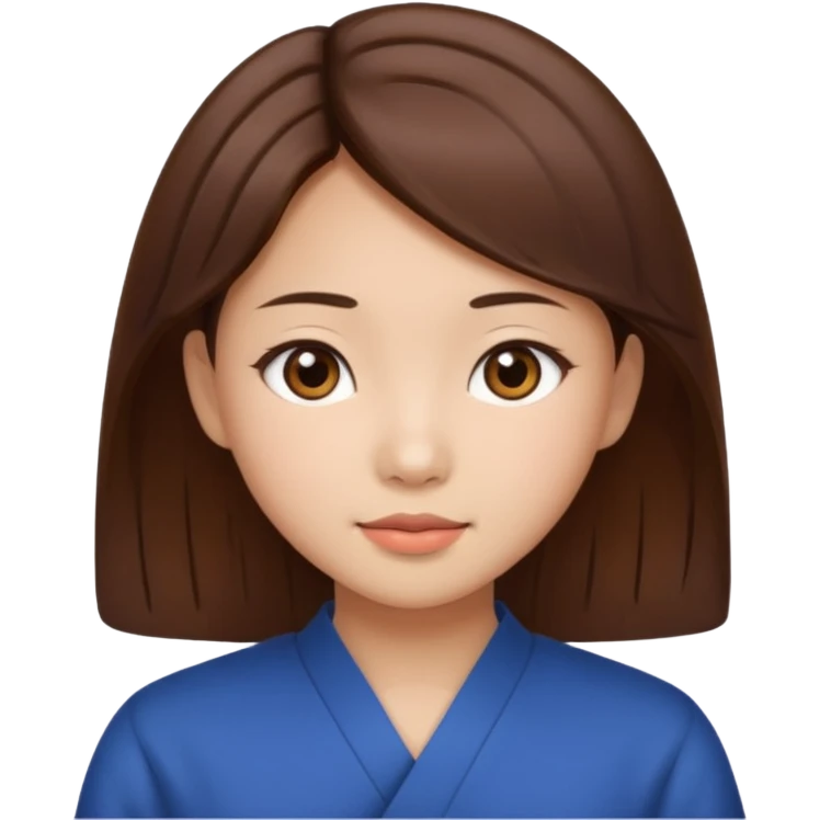 Asian girl with brown hair  emoji