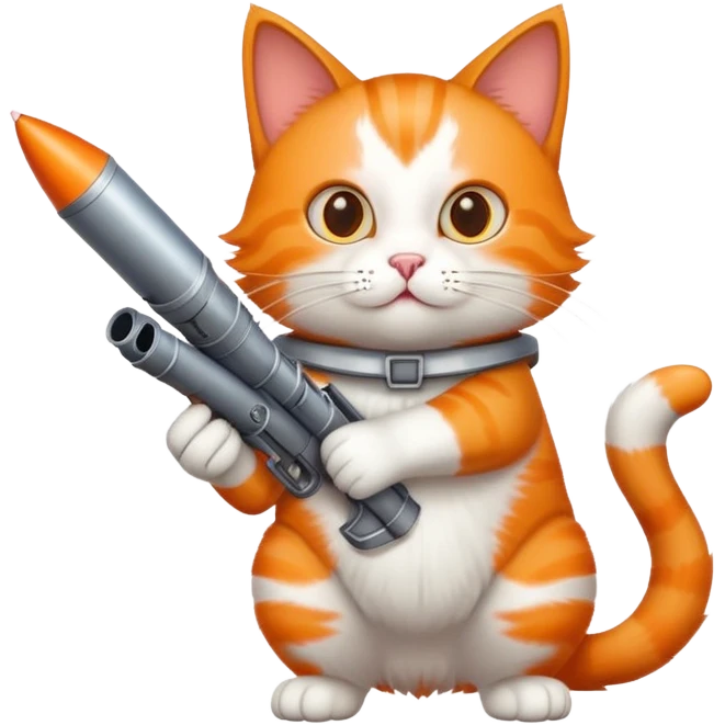 Cat with rocket launcher emoji
