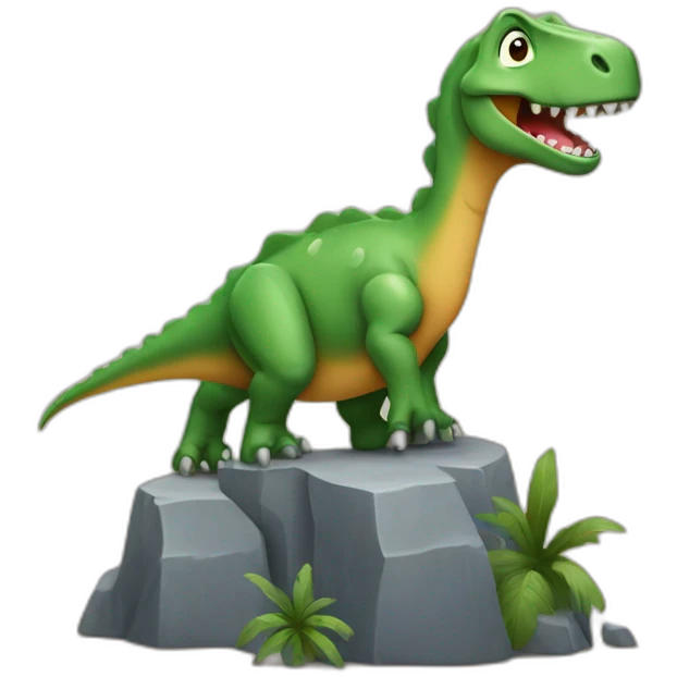 Un dinosaure faisant de l’escalade emoji