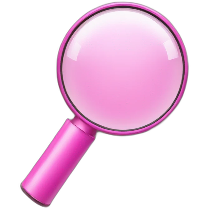 pink dashboard magnifying glass emoji