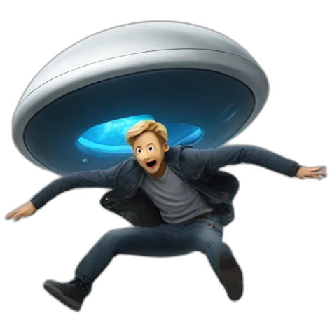 Jumping off the UFO emoji